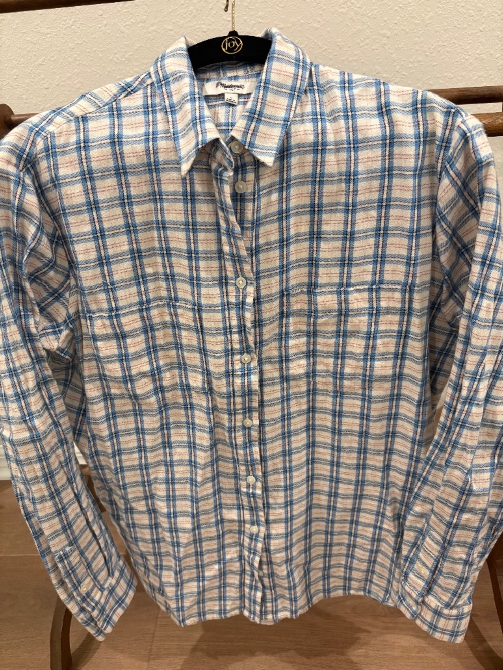 Madewell Plaid Flannel Button Front Shirt for Women